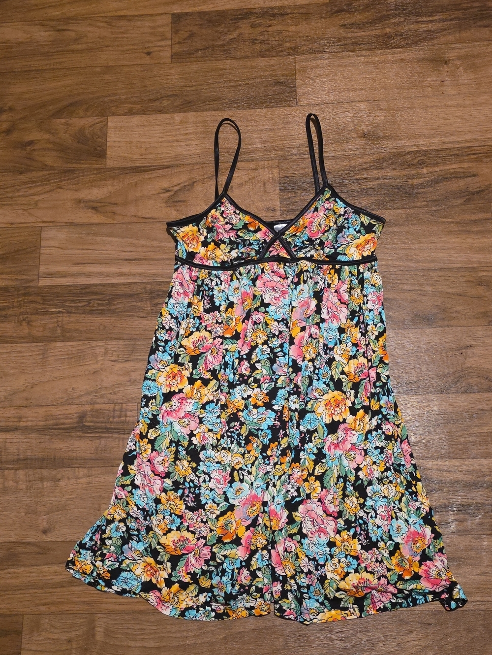 H&M Black Floral Spaghetti Dress